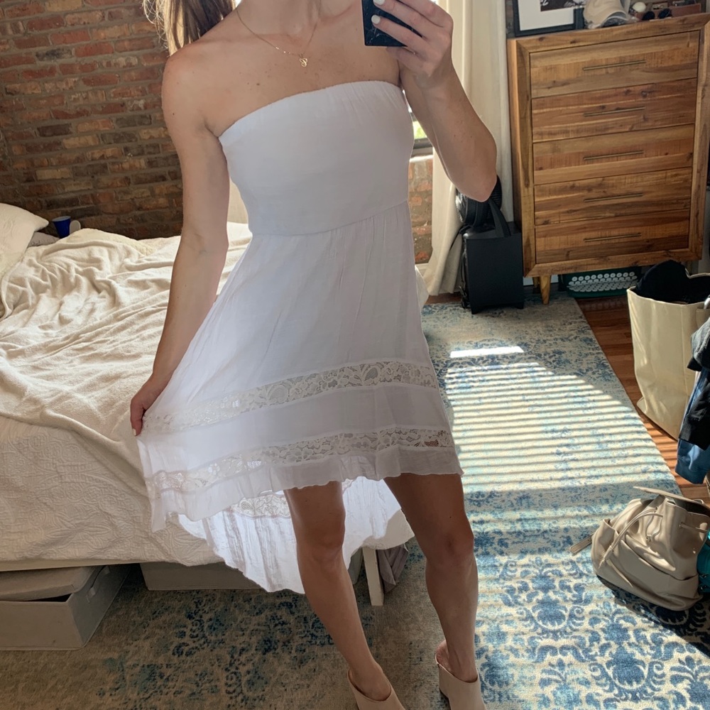 White high low dress